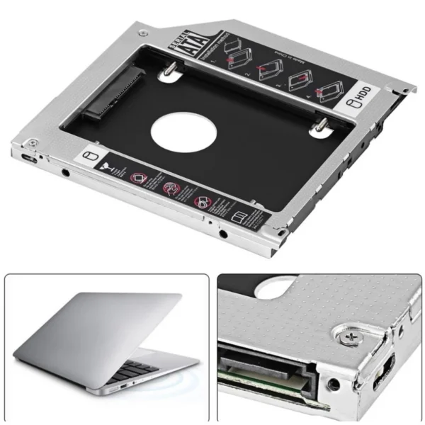 Adaptador Caddy Universal 2.5 HD SSD Sata para Notebook 9.5mm 12.7mm IZEBOOST STORAGE