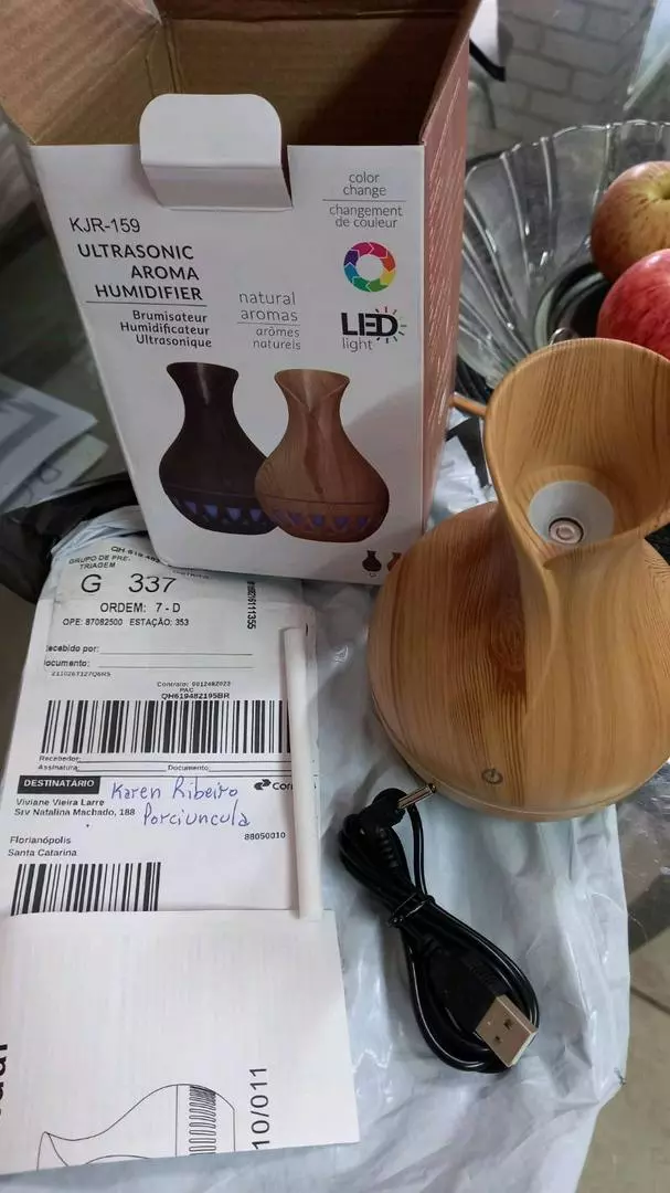 Umidificador Aromatizador Silencioso Madeira LED Recarregável IZEWOOD AIR photo review