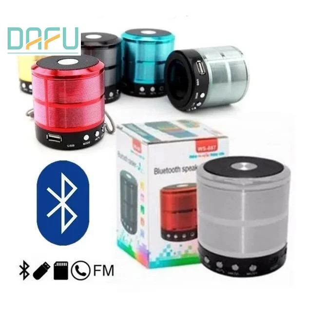 Caixa de Som Bluetooth Kapbom modelo WS-887 com entrada para cartão SD