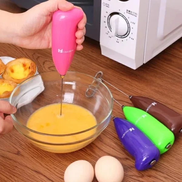 Mini Mixer Elétrico Portátil para Bebidas, Espuma Cappuccino, Cores Sortidas, Bateria AA IZEMIX FOAM