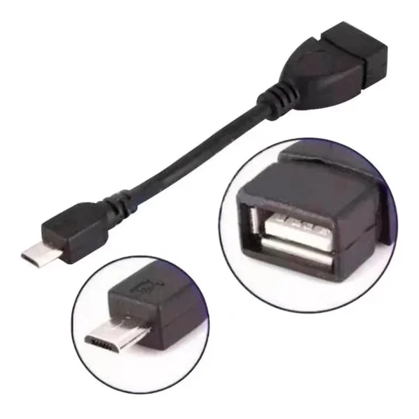 Cabo Adaptador OTG Micro USB V8 para Celular e Tablet, 20cm, Plug & Play IZEFAST CONNECT