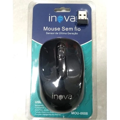 Mouse Sem Fio Óptico USB 1000DPI LED Vermelho IZECLICK PRO
