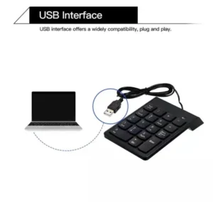 Teclado Numérico USB 18 Teclas Design Fino Compatível IZEFAST PRO