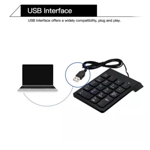 Teclado Numérico USB 18 Teclas Design Fino Compatível IZEFAST PRO