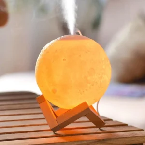 Umidificador de Ar 3D Lua Cheia 880ml Luz LED USB Aroma IZERELAX GLOW
