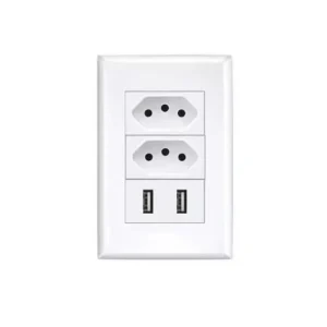 Tomada de Parede Bivolt com 2 USB, Proteção Contra Curto e Compatível Universal IZEPOWER SAFE