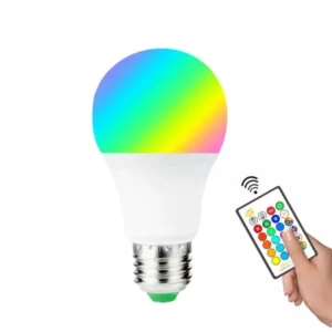 Lâmpada Bulbo LED RGB 5W Controle Remoto Colorida Ambiente IZEFLASH MOOD