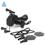 Suporte Universal Para Celular e GPS Moto, Carregador USB, Fixação Retrovisor, Compatível 3.5'' a 6'' IZEGRIP CHARGE