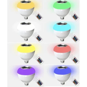 Lâmpada LED Bluetooth 12W Som RGB Controle Remoto IZEMUSIC PARTY