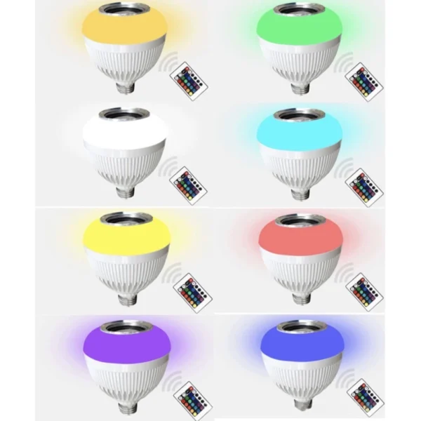 Lâmpada LED Bluetooth 12W Som RGB Controle Remoto IZEMUSIC PARTY