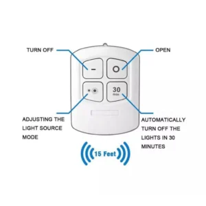Kit 3 Lâmpadas LED Spot Sem Fio Controle Remoto 150 Lumens IZEULTRA BRIGHT