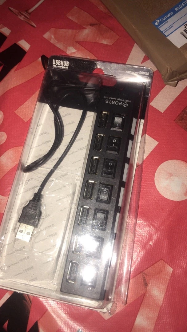 Hub USB 2.0 7 Portas LED Alta Velocidade Botão IZEHUB PRO CONNECT photo review