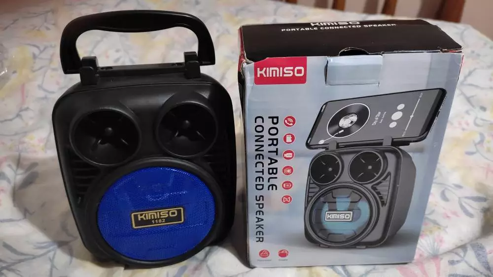 Caixa de Som Bluetooth Portátil Kimiso 5W Bateria Longa FM IZEPLAY SOUND photo review