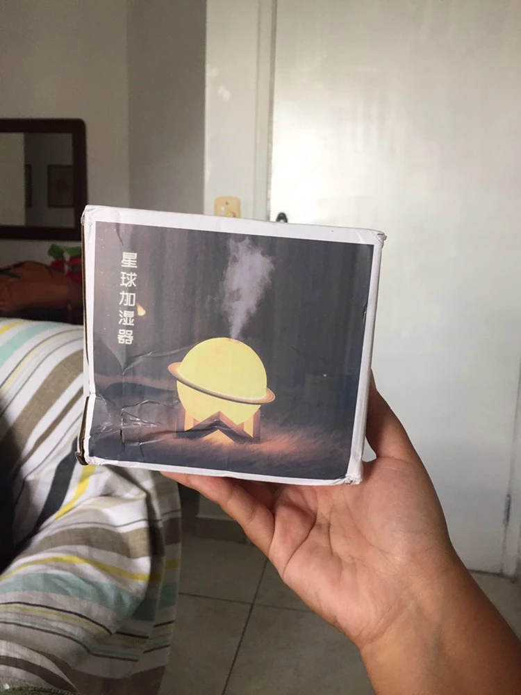 Luminária Umidificador Lua 3D Aromaterapia LED Branco Amarelo IZELOFT AIR photo review