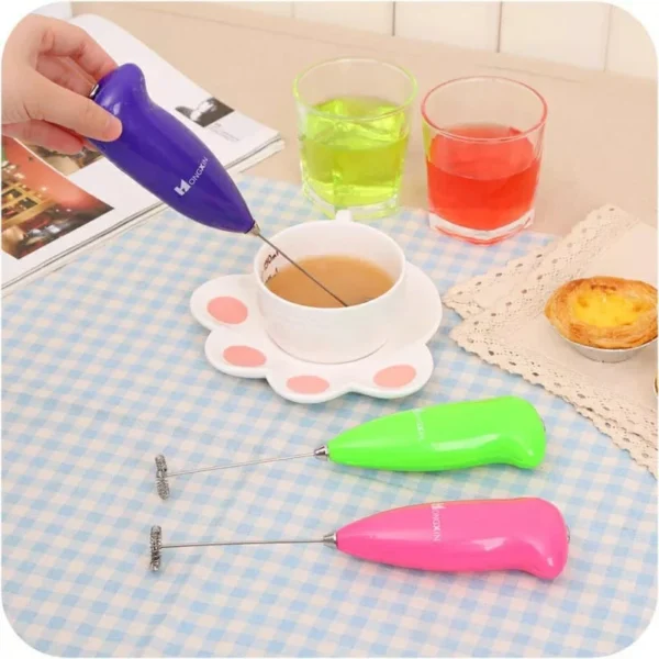 Mini Mixer Elétrico Portátil para Bebidas, Espuma Cappuccino, Cores Sortidas, Bateria AA IZEMIX FOAM