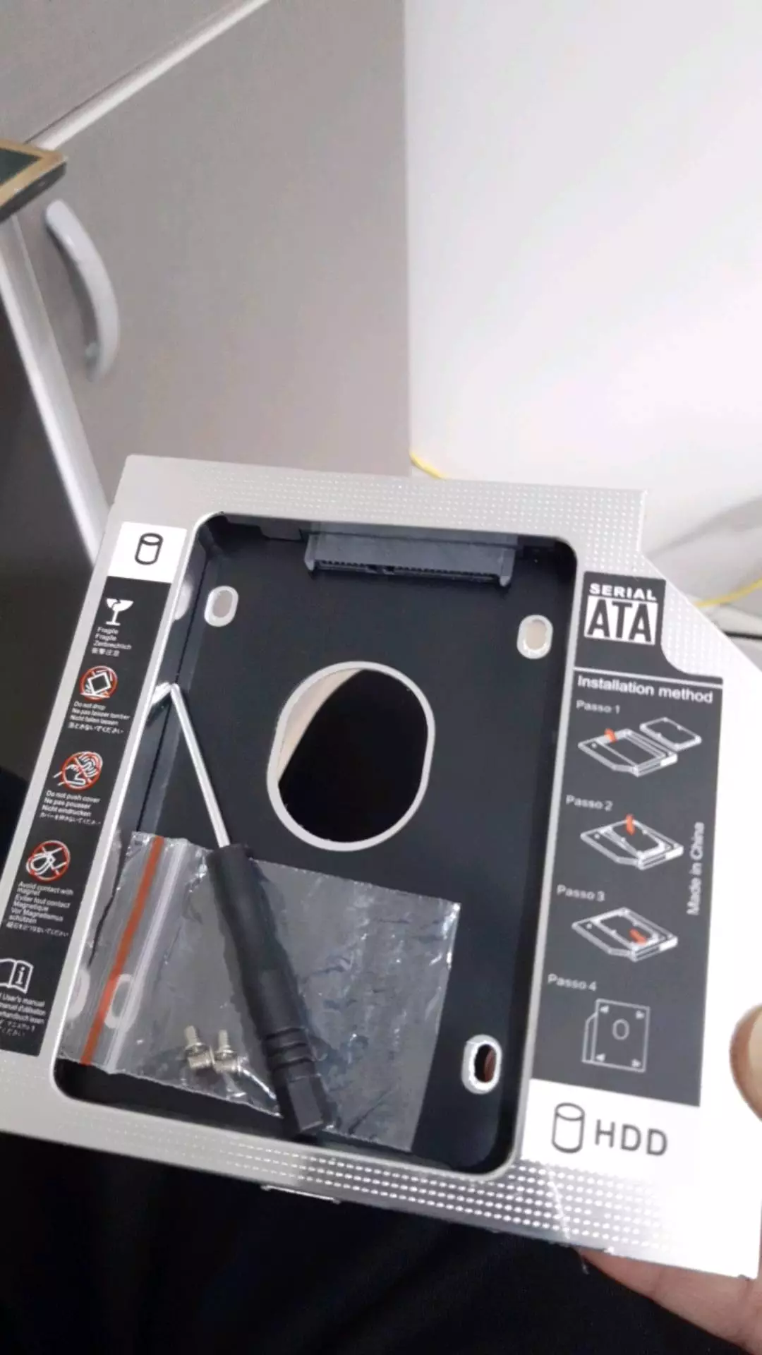 Adaptador Caddy Universal 2.5 HD SSD Sata para Notebook 9.5mm 12.7mm IZEBOOST STORAGE photo review