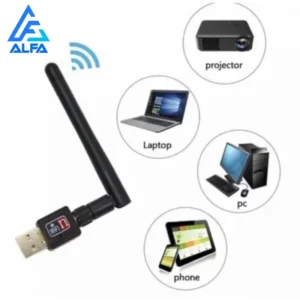 Adaptador Wi-Fi USB 1200Mbps Antena 15cm Compatível PC e Notebook IZEPOWER LINK