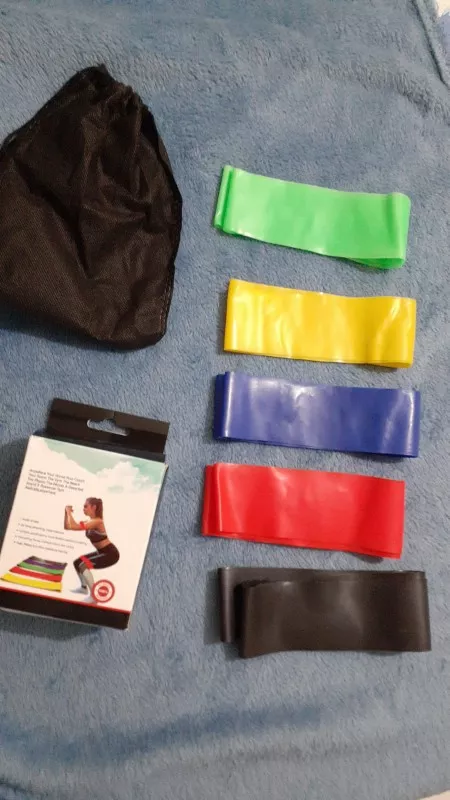 Kit Faixas Elásticas 5 Intensidades Multifuncional para Yoga, Fisioterapia e Treino IZEPOWER FLEX photo review