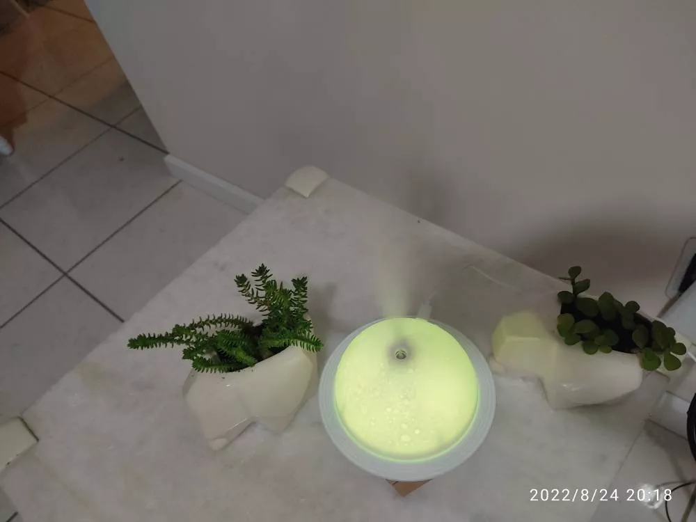 Luminária Umidificador Lua 3D Aromaterapia LED Branco Amarelo IZELOFT AIR photo review