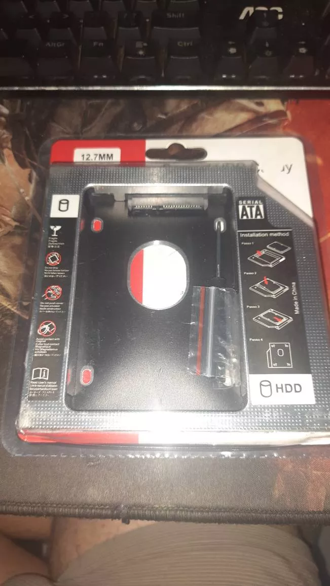 Adaptador Caddy Universal 2.5 HD SSD Sata para Notebook 9.5mm 12.7mm IZEBOOST STORAGE photo review