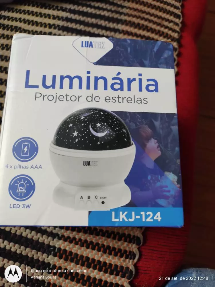 Luminária Projetora Estelar Multicolorida Infantil USB Portátil IZELOOM MAGIC photo review