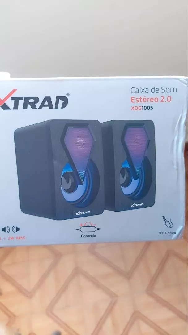 Caixa de Som RGB LED Som Estéreo Compacta USB Multimídia IZEFLASH SOUND photo review