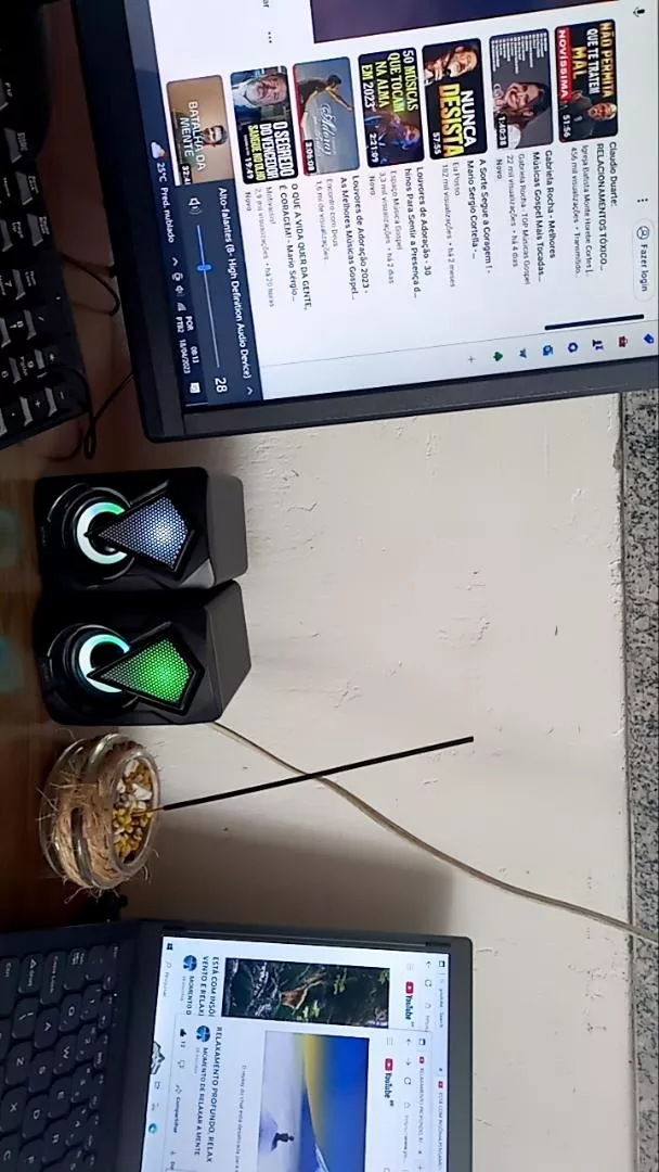 Caixa de Som RGB LED Som Estéreo Compacta USB Multimídia IZEFLASH SOUND photo review