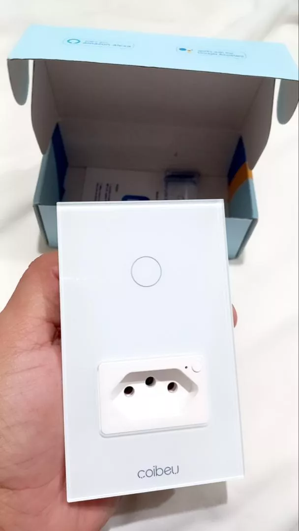Tomada Inteligente Wi-Fi Painel de Vidro Controle App e Voz IZEGLASS SMART photo review