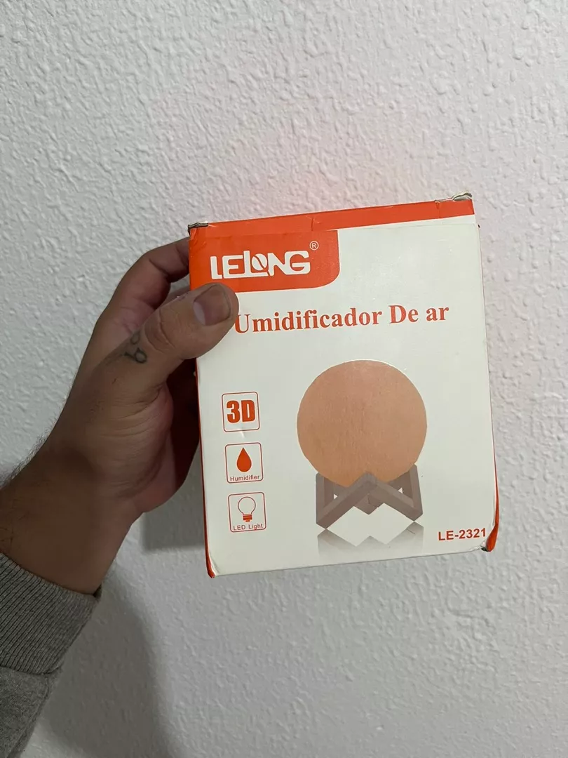 Umidificador de Ar 3D Lua Cheia 880ml Luz LED USB Aroma IZERELAX GLOW photo review