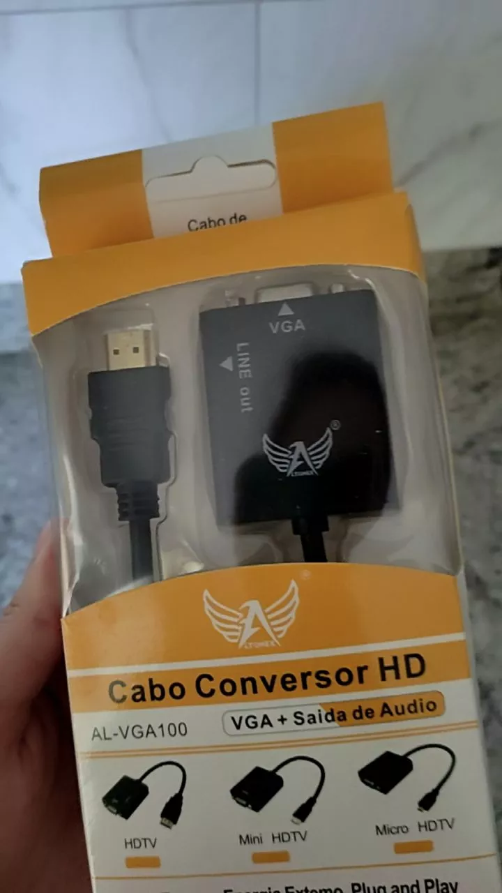 Cabo Adaptador HDMI para VGA Áudio P2 Resolução Full HD Plug&Play IZECONNECT FLEX photo review