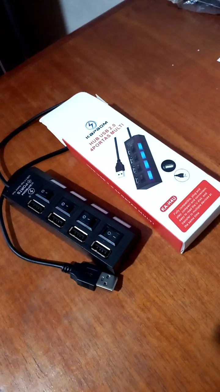 Hub USB 2.0 7 Portas LED Alta Velocidade Botão IZEHUB PRO CONNECT photo review