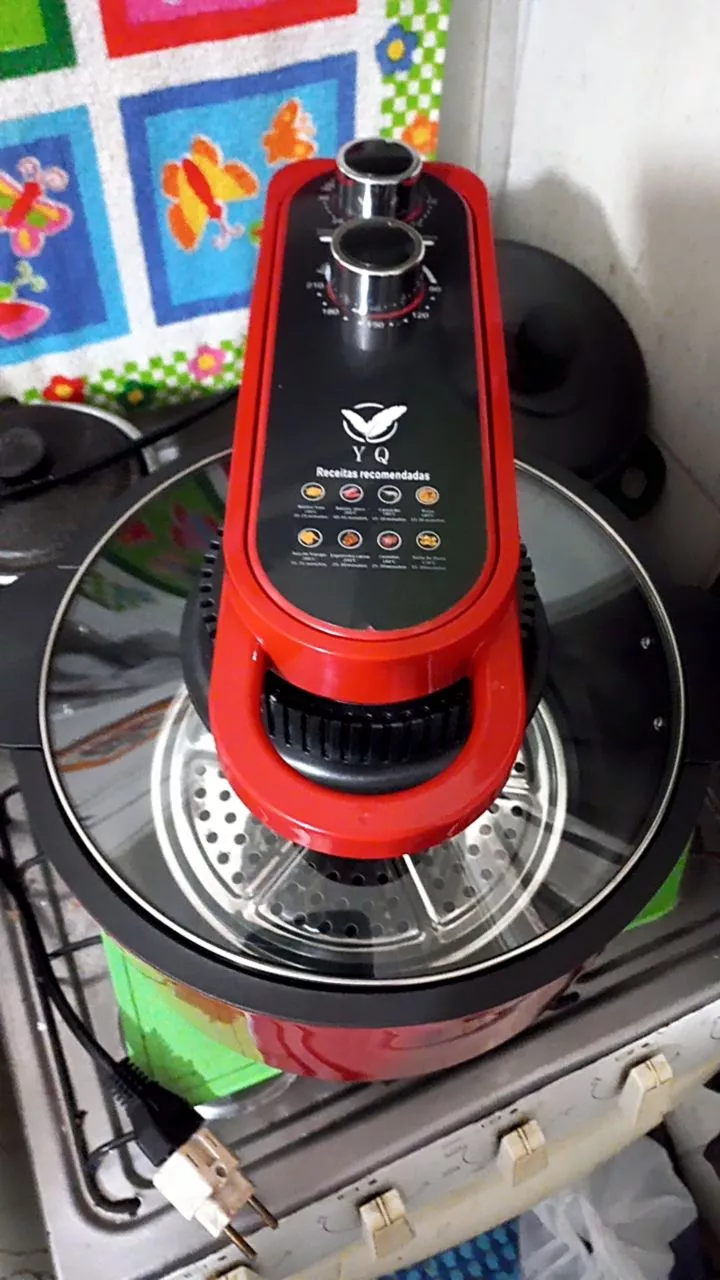 Fritadeira Air Fryer Digital 8L Sem Óleo Com Grelha IZEHEALTHY COOKER photo review