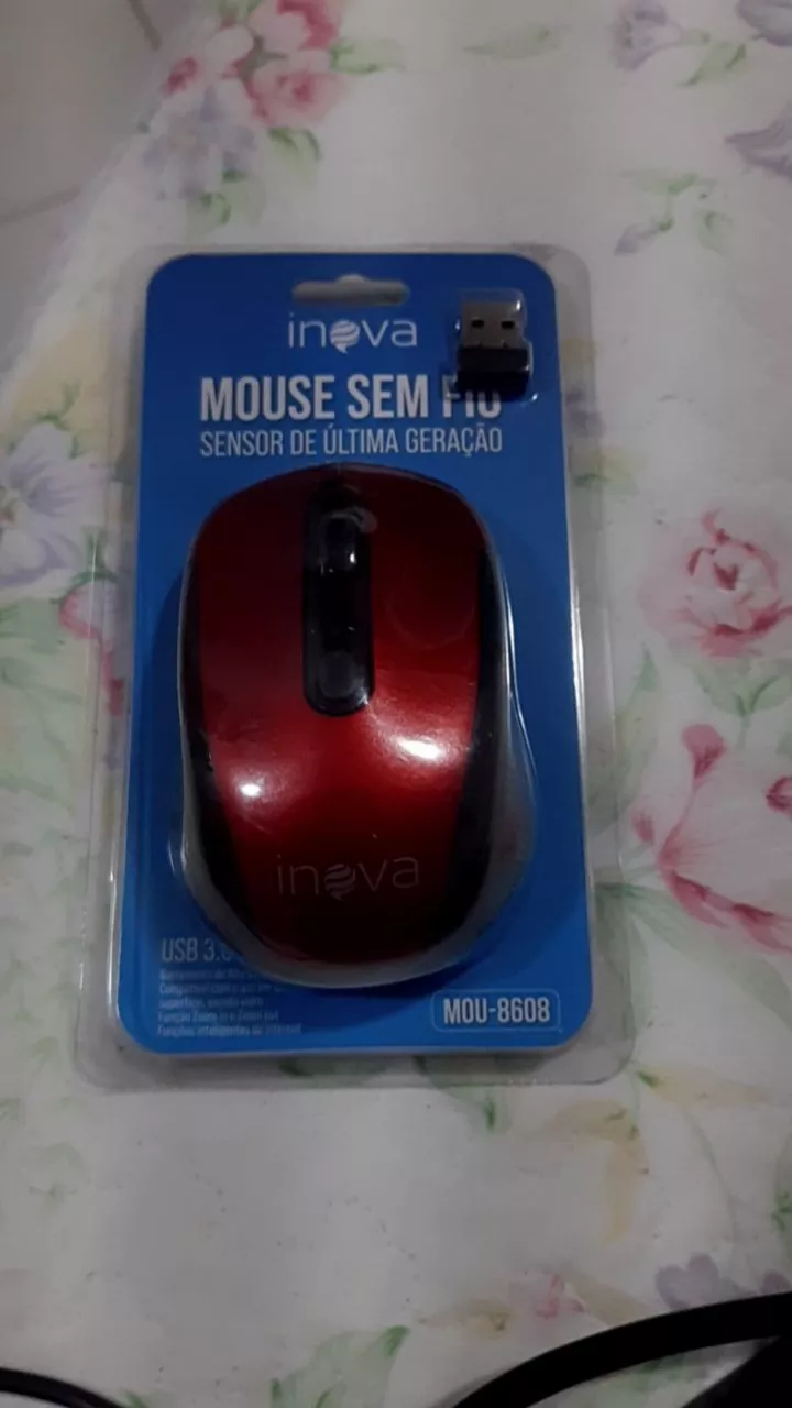 Mouse Sem Fio Óptico USB 1000DPI LED Vermelho IZECLICK PRO photo review