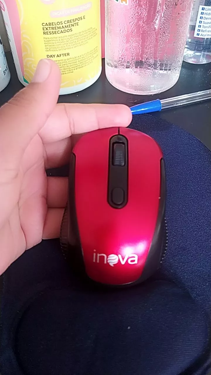 Mouse Sem Fio Óptico USB 1000DPI LED Vermelho IZECLICK PRO photo review