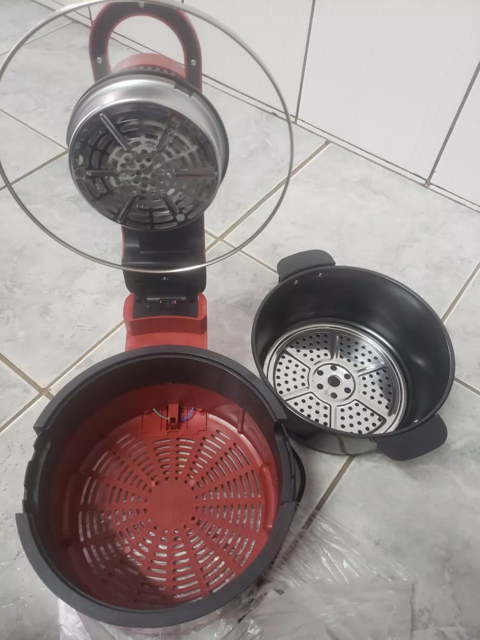 Fritadeira Air Fryer Digital 8L Sem Óleo Com Grelha IZEHEALTHY COOKER photo review