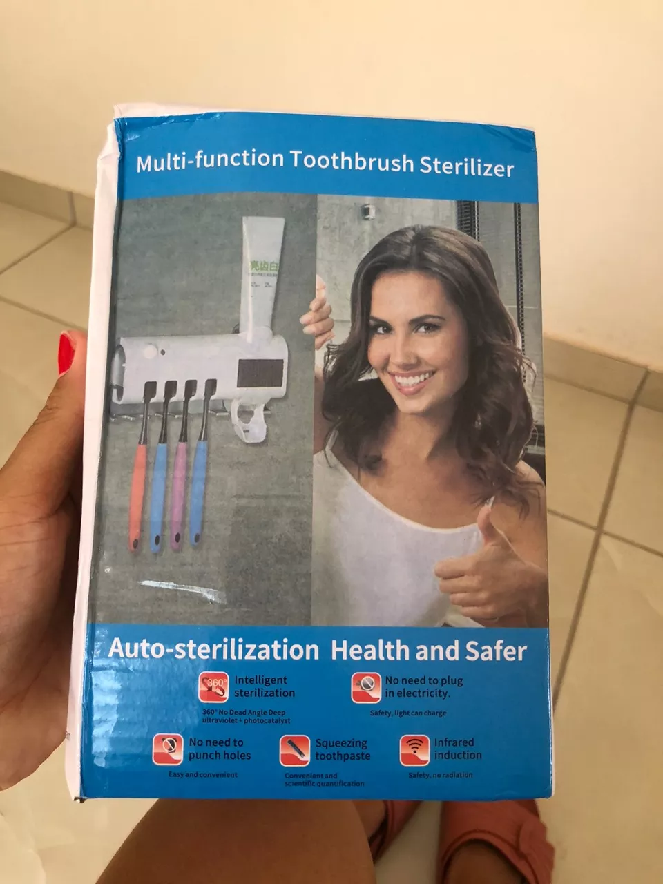 Aplicador de Pasta de Dente Automático UV, Esterilizador, Dispenser Sem Fio IZECARE BRIGHT photo review