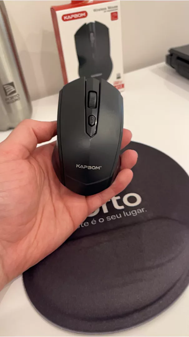 Mouse Sem Fio Recarregável 3200DPI KA-612 KAPBOM, 2.4Ghz, Compatível Windows e Mac, IZEPOWER PRO photo review