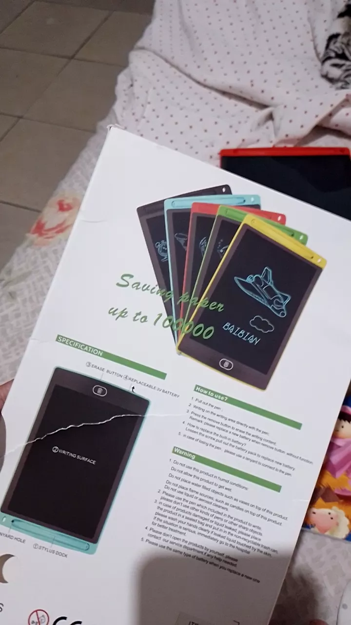 Tablet Lousa Mágica LCD 8.5 Pol ABS Proteção Ocular Apaga Fácil IZECOLOR KIDS photo review