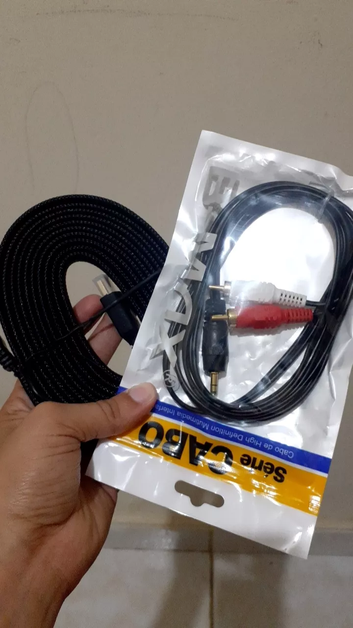 Cabo Auxiliar P2 para RCA Estéreo 1,5m Áudio Emborrachado IZEAMP PRO photo review
