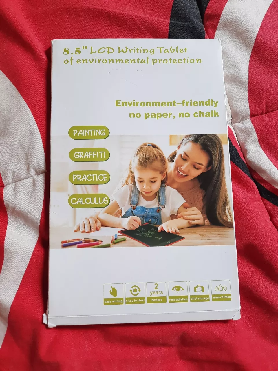 Tablet Lousa Mágica LCD 8.5 Pol ABS Proteção Ocular Apaga Fácil IZECOLOR KIDS photo review