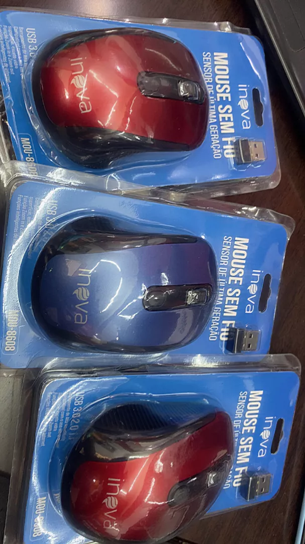 Mouse Sem Fio Óptico USB 1000DPI LED Vermelho IZECLICK PRO photo review