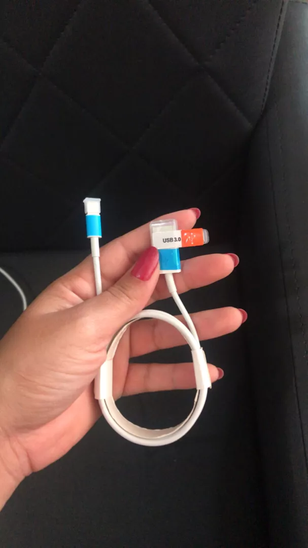 Cabo USB Lightning para iPhone 1m/2m Branco, Carregamento Rápido, Compatível iPad/iPod IZEFAST SYNC photo review
