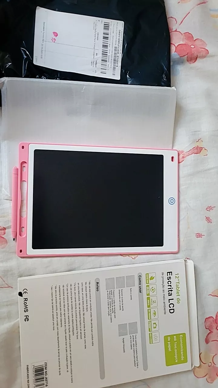 Tablet Infantil Escrita LCD 12 Polegadas Arco-Íris Reciclável IZEMAGIC KIDS photo review
