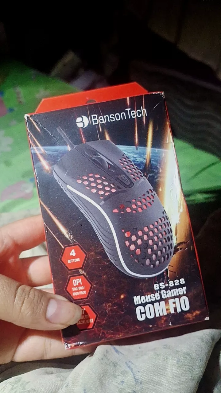 Mouse Gamer Óptico com Fio RGB 1000 DPI Ambidestro IZEBOOST PRO photo review