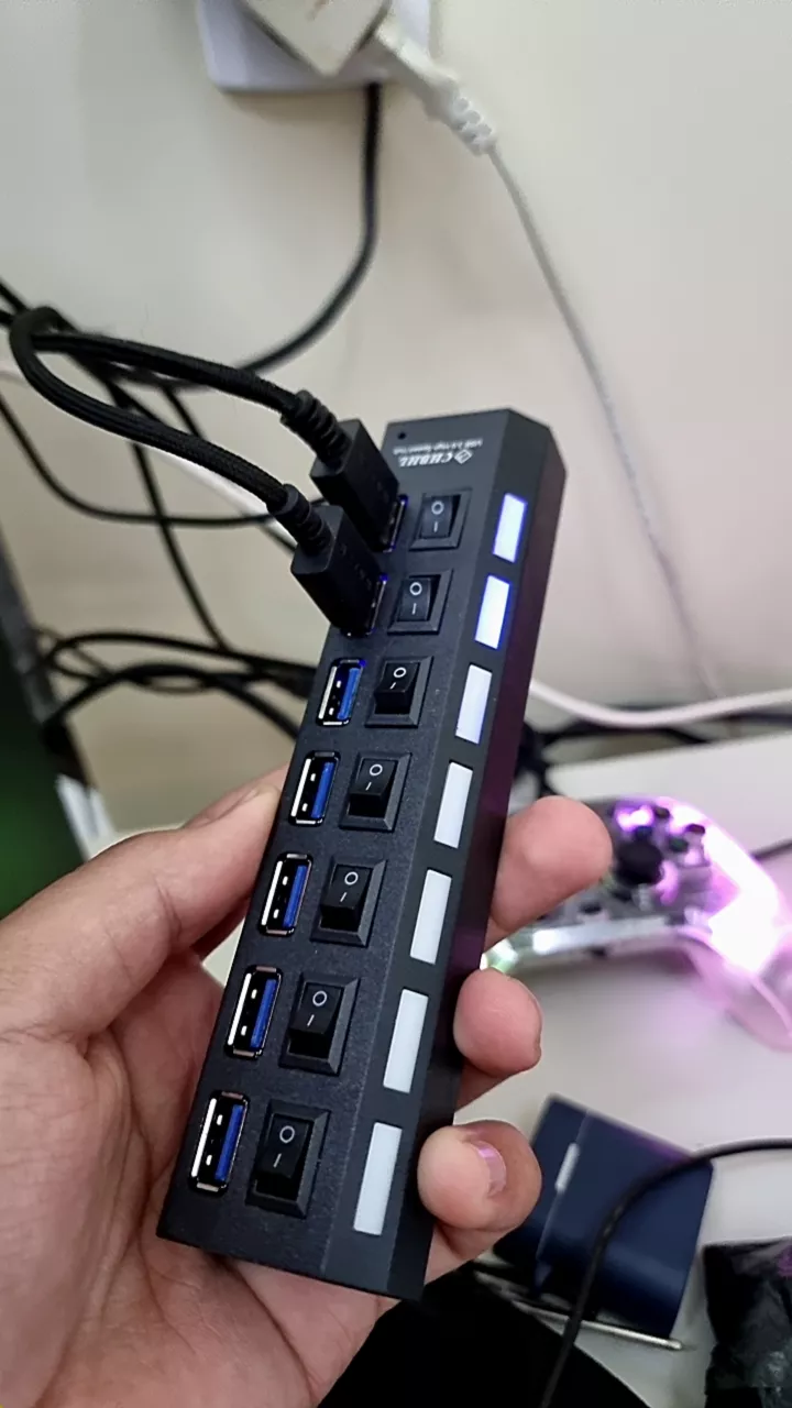 Hub USB 2.0 7 Portas LED Alta Velocidade Botão IZEHUB PRO CONNECT photo review