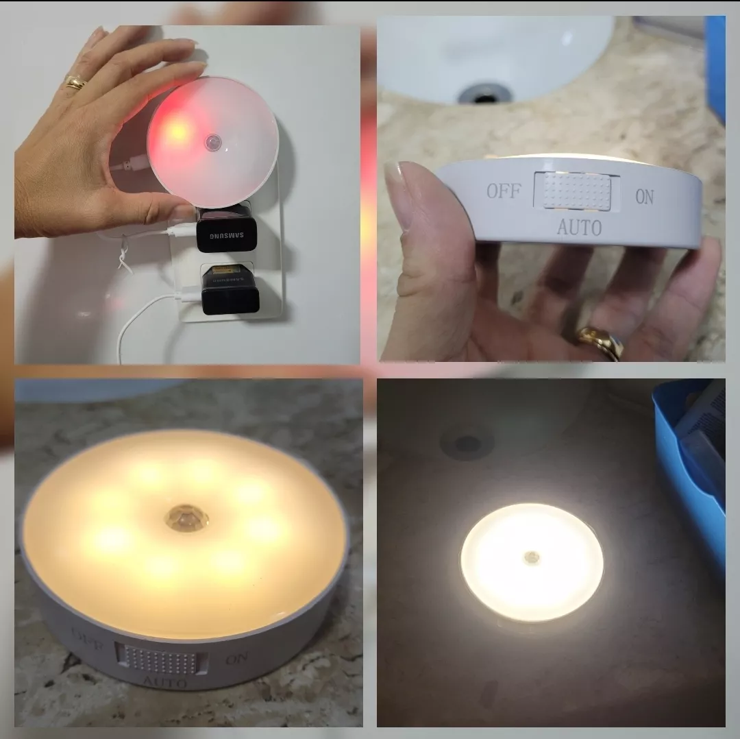 Luminária LED Sensor de Presença Recarregável USB Luz Fria Multiuso IZEDETECT BRIGHT photo review