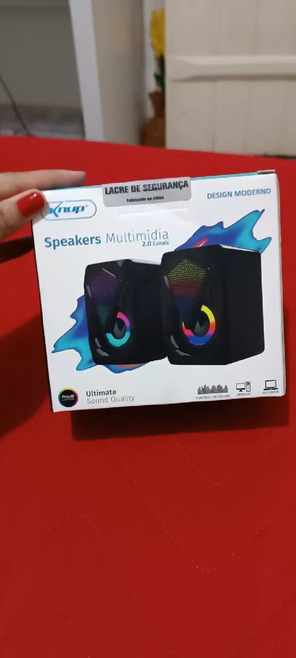 Caixa de Som RGB LED Som Estéreo Compacta USB Multimídia IZEFLASH SOUND photo review