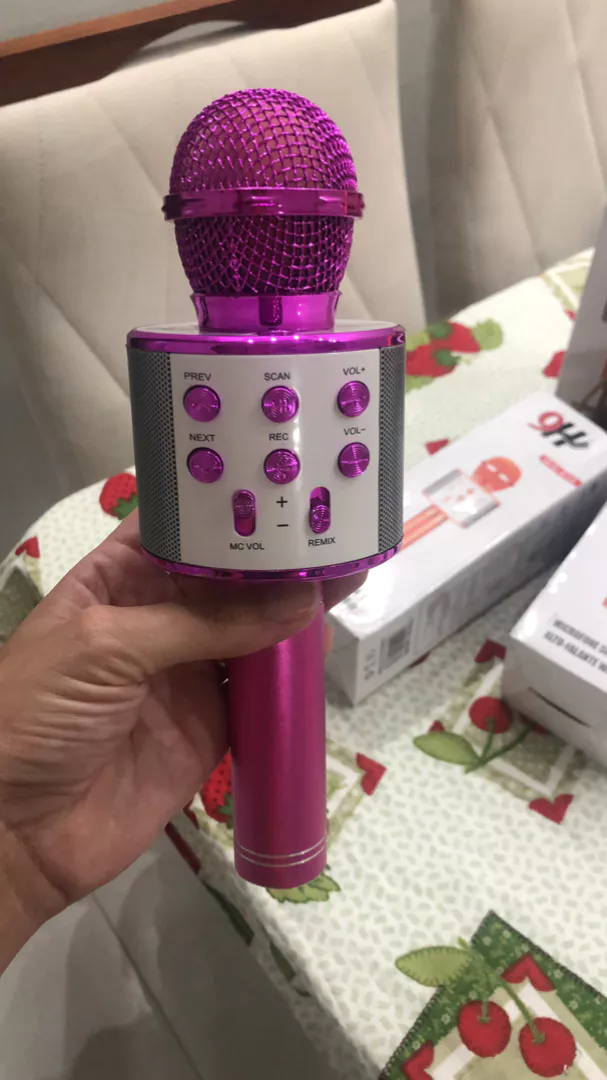 Microfone Bluetooth Karaokê Sem Fio WS-858, Gravação e Função Selfie IZESOUND STAR photo review