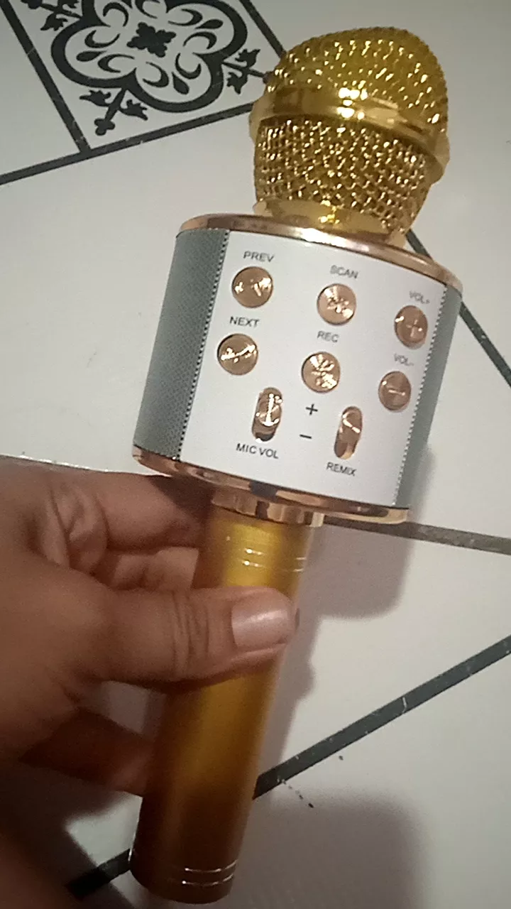 Microfone Bluetooth Karaokê Sem Fio WS-858, Gravação e Função Selfie IZESOUND STAR photo review