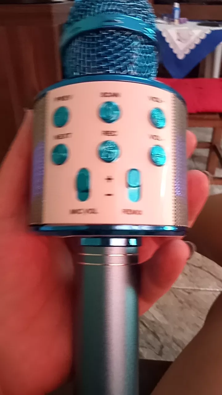 Microfone Bluetooth Karaokê Sem Fio WS-858, Gravação e Função Selfie IZESOUND STAR photo review